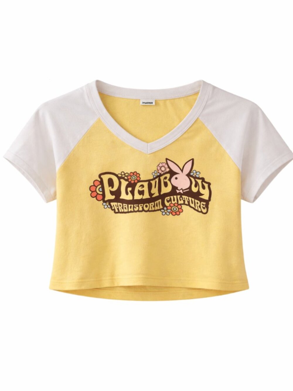 🪩 2/20 Playboy Club Resort Graphic Raglan Baby Tee Size Large